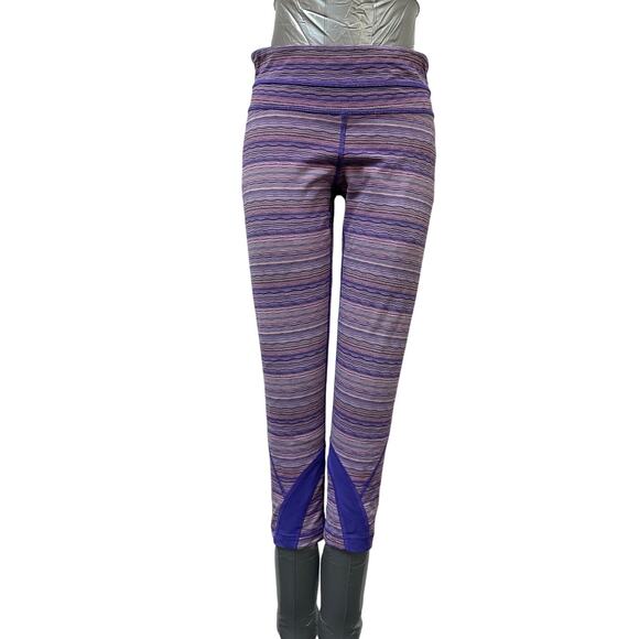 Lululemon Inspire Cropped Tight II Leggings Women's Size 6 Purple Multi - Picture 1 of 4